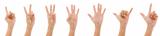hand sign 1 to 7