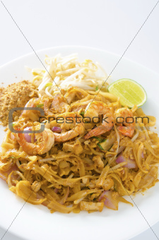 Thai food style , stir-fried rice noodles (Pad Thai)