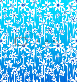 Vector illustration of pattern flowers