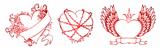 Vector illustration of hearts set