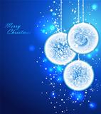 Vector illustration of christmas balls glow