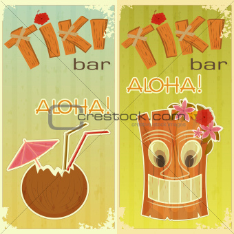 retro stickers for Tiki bars