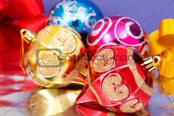 Multicolored Christmas decorations