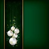 Abstract background with Christmas decorations and snowflakes