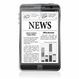 Concept - Digital News. Smartphone with Business News on Screen