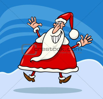 happy santa claus cartoon