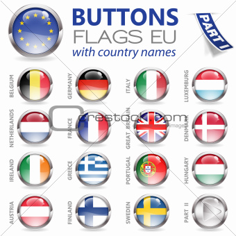 Buttons with EU Flags