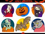 Halloween Cartoon Themes Set