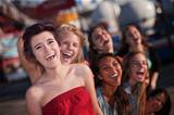 Hysterical Group of Girls Laughing
