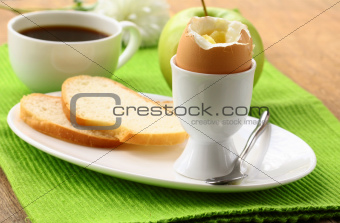 healthy breakfast with eggs and toast
