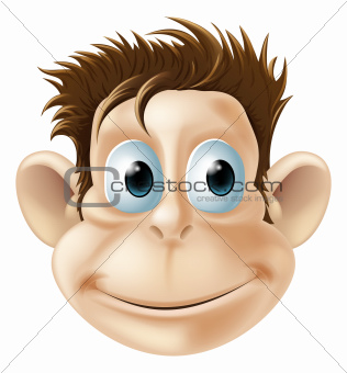 Smiling monkey illustration