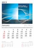 January 2013 A3 calendar