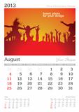 August 2013 A3 calendar