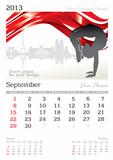 September 2013 A3 calendar