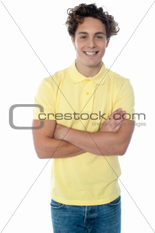 Portrait of young happy smiling man