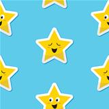 Seamless happy stars background for kids