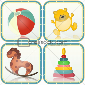 Baby toys icons