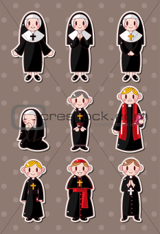 cartoon priest stickers