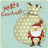 Christmas cards with cartoon Santa 