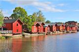 Porvoo, Finland. Old wooden  houses