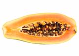Halved papaya
