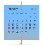 Calendar for February 2013