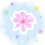 Watercolor dahlia flower