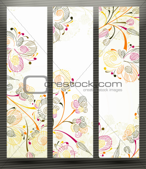 banner with floral pattern