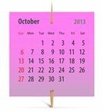 Calendar for October 2013
