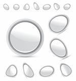 Vector metal plates icons