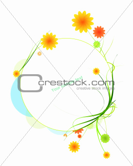 Abstract flower composition