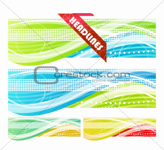 Abstract vector banner set
