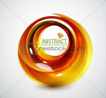 Abstract orange swirl background