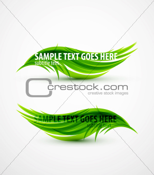 Abstract wave text line