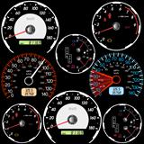 Set of car speedometers for racing design. 