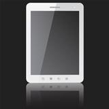 white tablet PC computer with blank screen