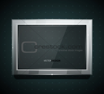 Vector glass ad banner