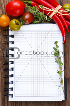 Vegetable notebook.