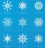 Set of vector snowflakes