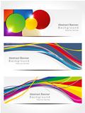 abstract colorful wave banner