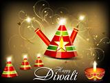 abstract diwali background with cracker
