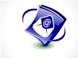 abstract glossy mail icon button