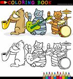 Cats Band for Coloring Book or Page