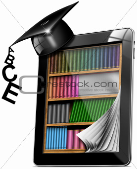 Tablet Bookcase Graduation Hat