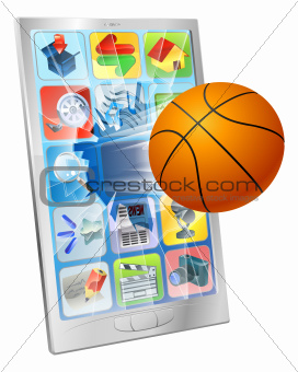 Basketball ball mobile phone