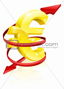 Euro exchange rate concept