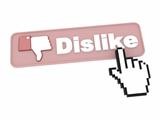 Dislike Button with Cursor - Social Media Concept