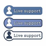 Website Element: "Live Support" on White Background