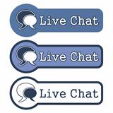 Website Element: "Live Chat" on White Background