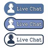 Website Element: "Live Chat" on White Background